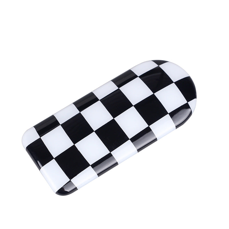 MINI F60 Storage Box Handle Trim – Interior Decoration Cover Black and white plaid Evfuns