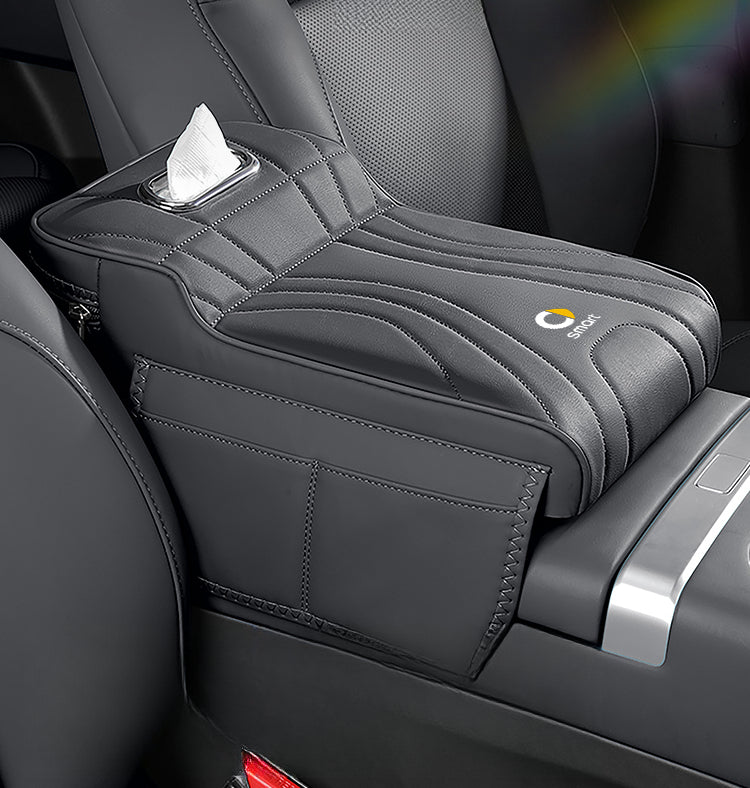 Smart # 1 # 3 # 5 Armrest Cushion | Memory Foam Console Booster & Tissue Box Evfuns
