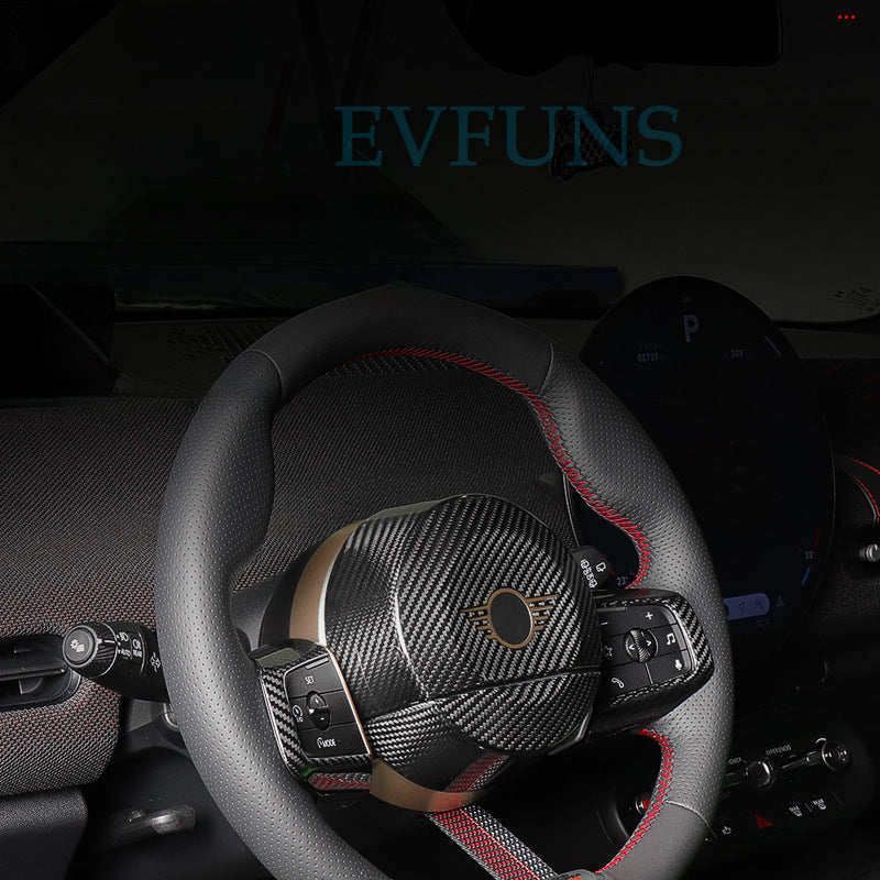 MINI ACEMAN J01 Carbon Fiber Steering Wheel Trim – 2024 Upgrade Evfuns