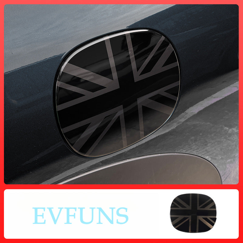 MINI Cooper F66 Fuel Tank Cover Trim – 2024 Petrol Model Exclusive 【Dark Flag】F66 Fuel Tank Cap Sticker Shell Evfuns