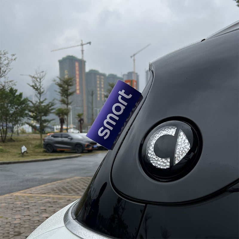 SMART Car Sticker Label – Decorative PVC Adhesive Decal (15*20cm / 8*10cm) Washable Label - Smart [Electronic Blue]