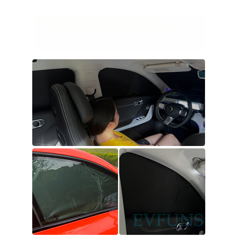 SMART #1 / #3 Window Sunshades – Full Coverage Privacy UV Blocker for Summer Evfuns