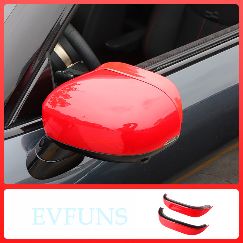 Electric MINI Mirror Visors – Rain & Sun Protection Shields Red Evfuns