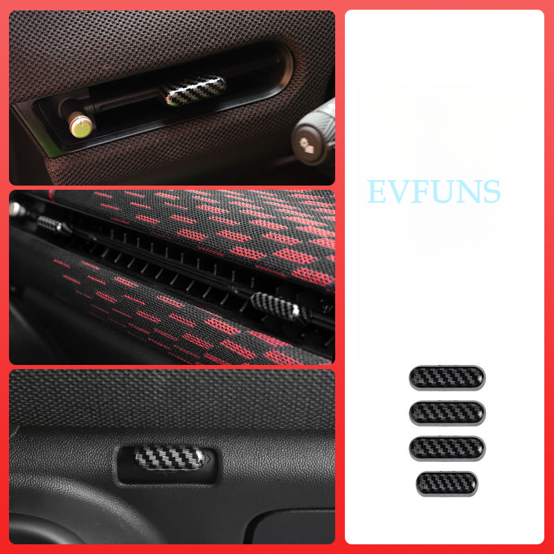 MINI J01 / J05 Seat Adjustment Button Cover – Interior Trim for Cooper EV J01/J05 [Carbon Fiber Pattern] Air