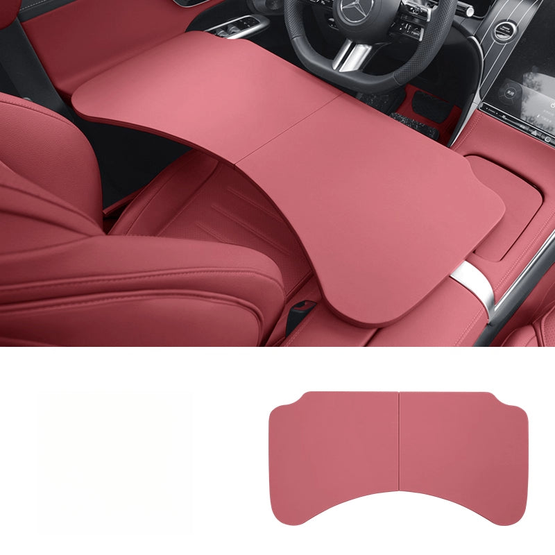 Smart # 1 # 3 # 5 Foldable Car Tray Table | Rear Seat Laptop & Dining Desk Car Folding Small Table [Volcano Red] 1 Pack