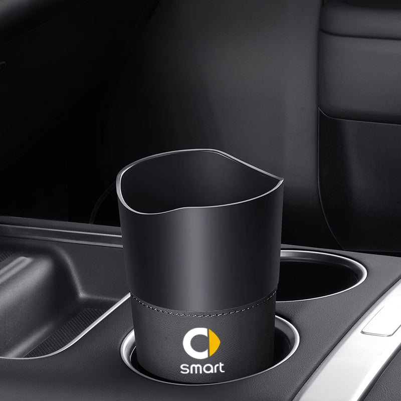 Smart # 1 # 3 # 5 Car Trash Bin | Umbrella Holder & Cup Organizer smart【Water Cup Cylinder Trash Can★Leather
