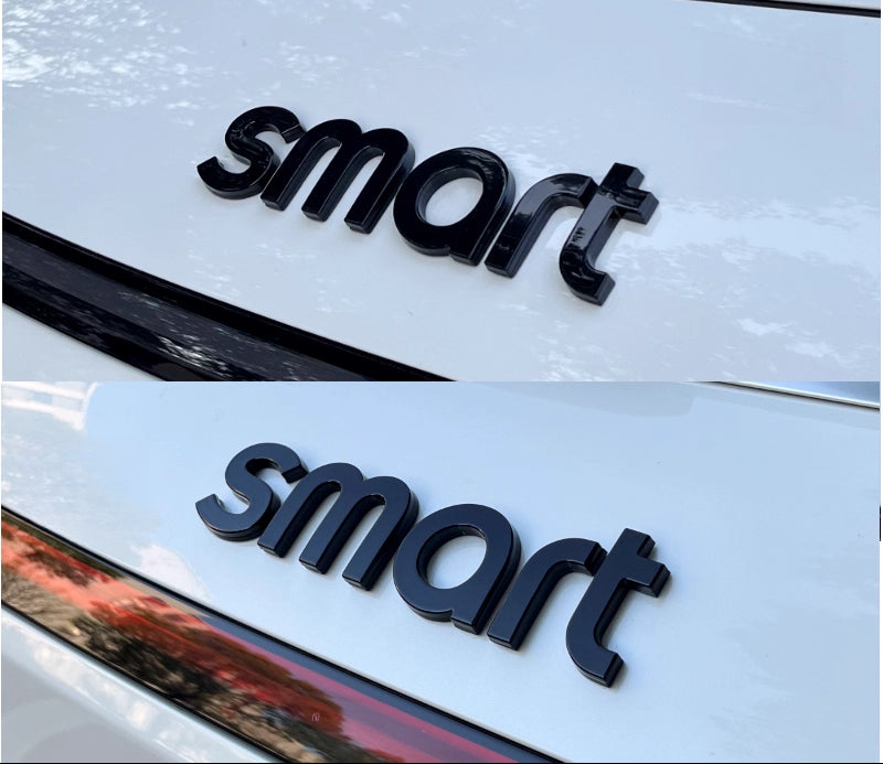 SMART Car Hood Letter Emblem & Badge Sticker – # 3/ # 1 / # 5Custom Body Decal Smart Letter Sticker (Front and Rear)