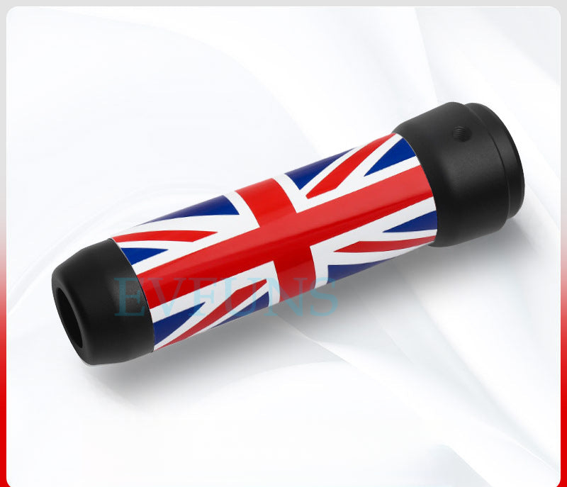 MINI Cooper Carbon Fiber Handbrake Cover – F & R Series Alloy Pull Rod F series [red and blue rice flag] Evfuns