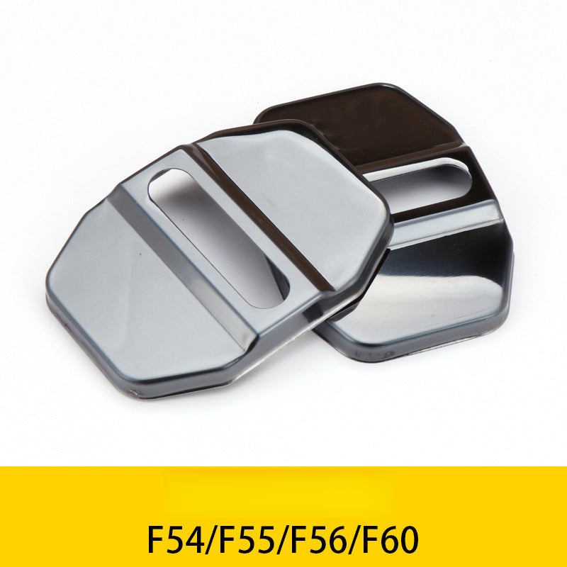 MINI Cooper Stainless Steel Door Lock Cover Trim – 3 Colors 2pcs Black Original Standard Pair (F54/F55/F56/F60) Evfuns