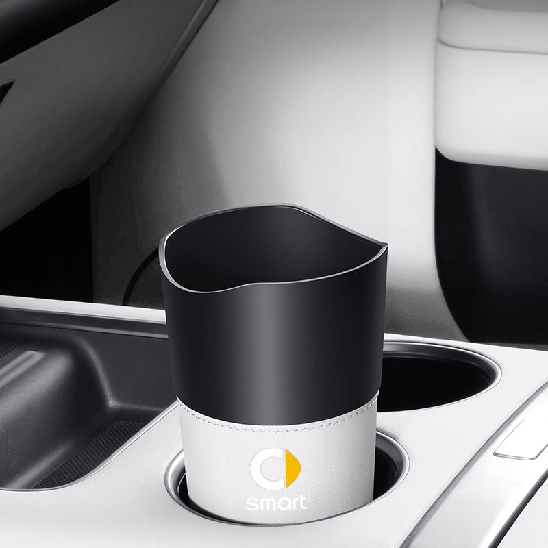 Smart # 1 # 3 # 5 Car Trash Bin | Umbrella Holder & Cup Organizer smart【Water Cup Cylinder Trash Can★Leather