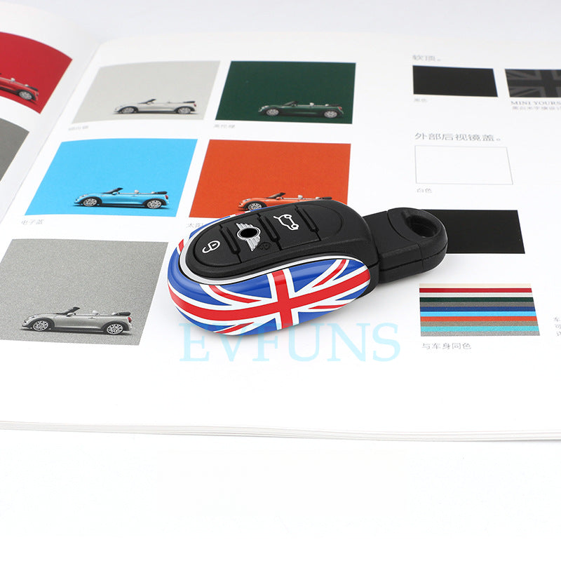 MINI Cooper Key Cover for F55 F56 F60 – Union Jack U-Shaped Key Shell Evfuns
