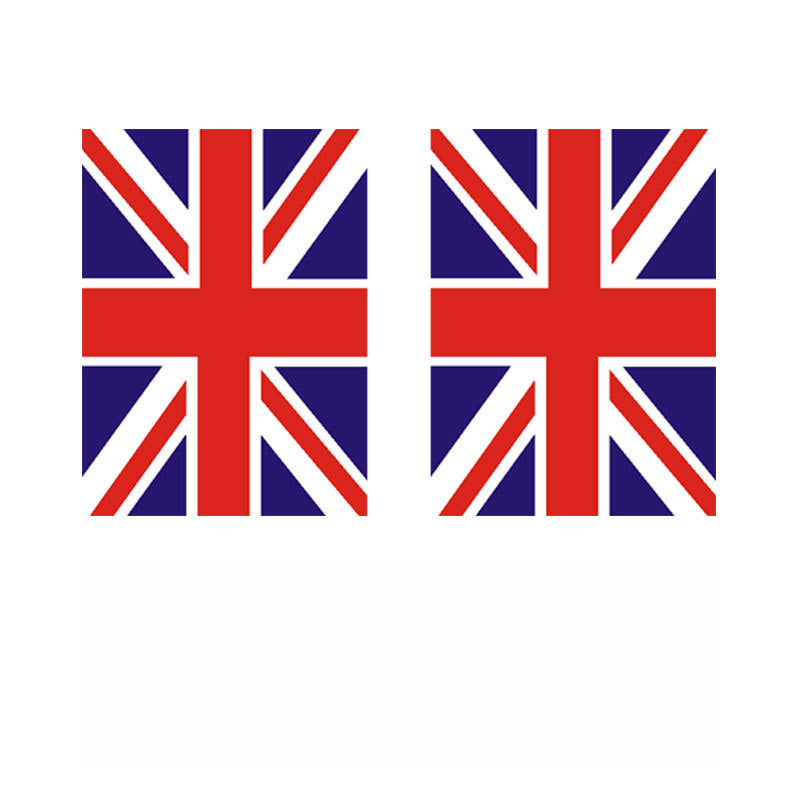 MINI Cooper Creative Label Decals Red and Blue Rice Flag [Large Size] Pair Set Evfuns