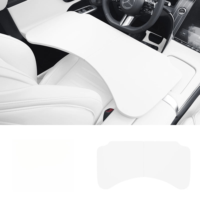 Smart # 1 # 3 # 5 Foldable Car Tray Table | Rear Seat Laptop & Dining Desk Car Folding Small Table Board [Ideal White]