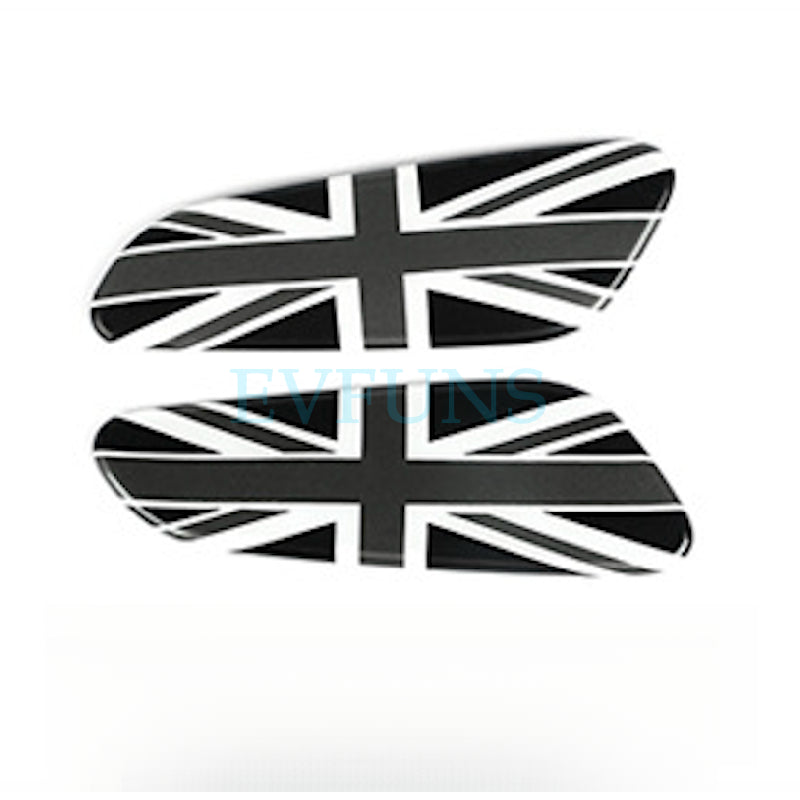 MINI COUNTRYMAN F60 Armrest Side Trim Cover – Interior Decoration Stickers (2PCS) Armrest Box (Black and White Rice