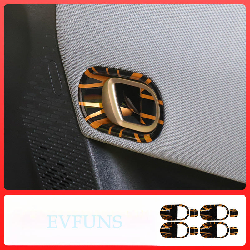 MINI F65/F66 Interior Door Handle Armrest Trim Cover Golden Rice 4-Pack Evfuns