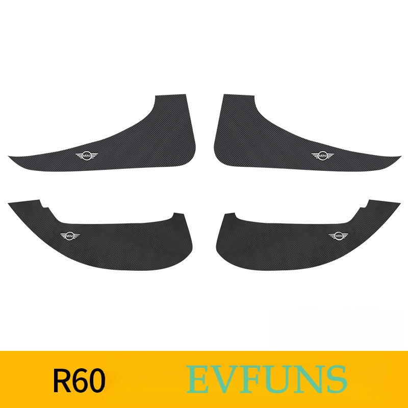 MINI Cooper Door Kick Protector Pads – R56/F55/F56/Countryman R60 door anti-kick pads (4-piece set) Evfuns