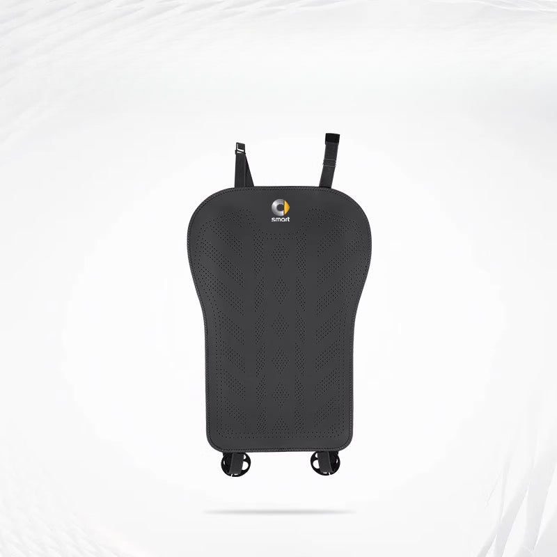 Smart # 1 # 3 # 5 Napa Leather Seat Cushion | All-Season Car Seat Cover smart-Backrest [Black-1 Piece Set] Nappa