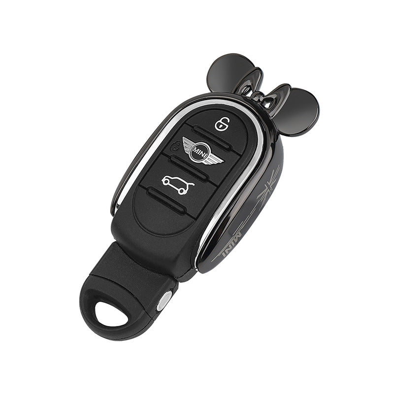 Luxury Mickey Metal Key Cover for MINI Cooper | Elegant Case for Women Evfuns