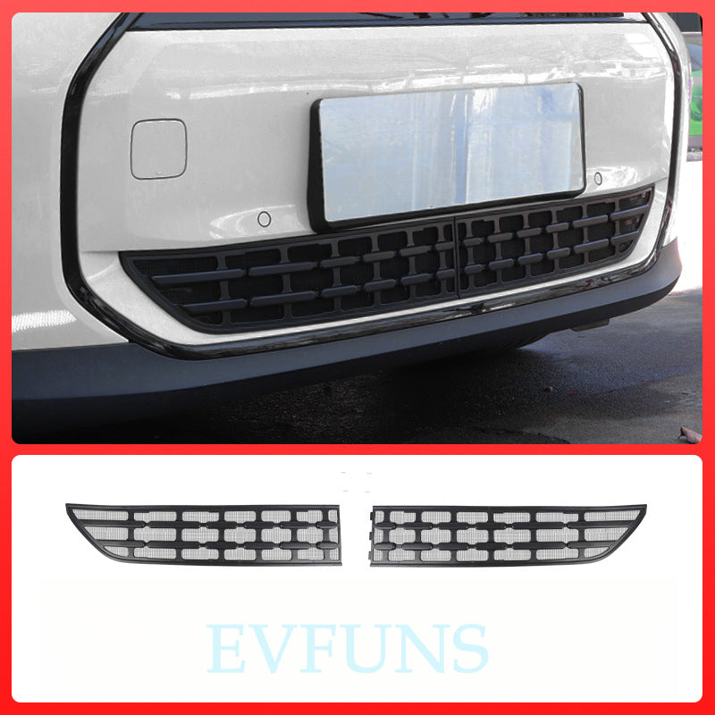 MINI J01 Front Grille Trim – Black Mesh Intake Vent Cover for EV Evfuns