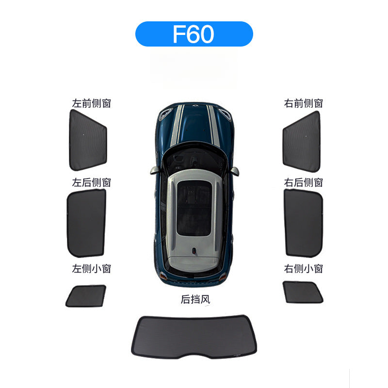 Car Sunshade Curtain – Magnetic Mesh Window Sun Protection & Heat Insulation F60 Evfuns