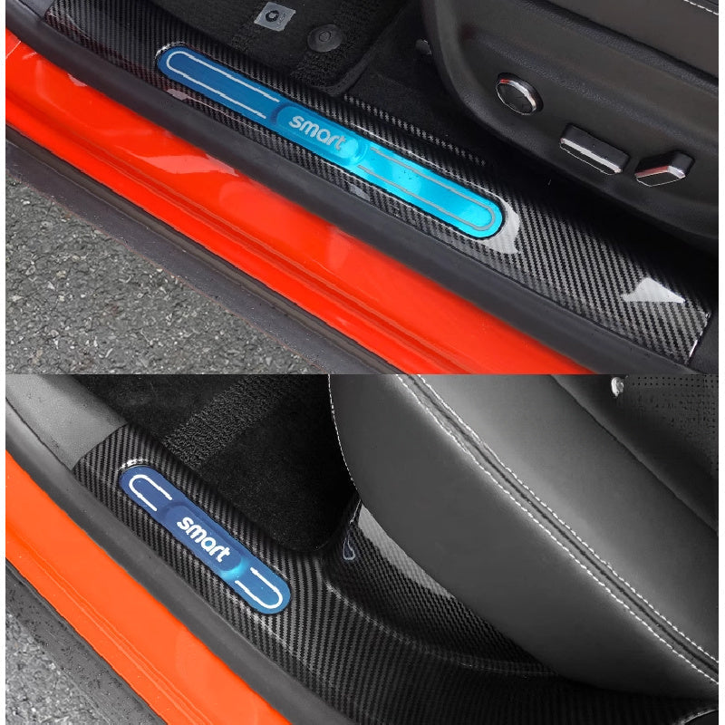 Car Door Sill Protectors – Carbon Fiber Style Anti For Smart#1