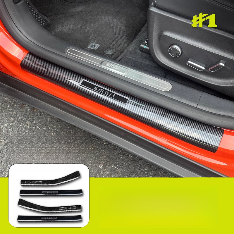 Car Door Sill Protectors – Carbon Fiber Style Anti For Smart#1