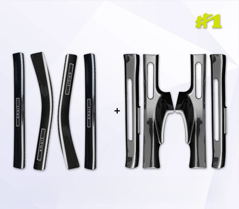 Car Door Sill Protectors – Carbon Fiber Style Anti For Smart#1