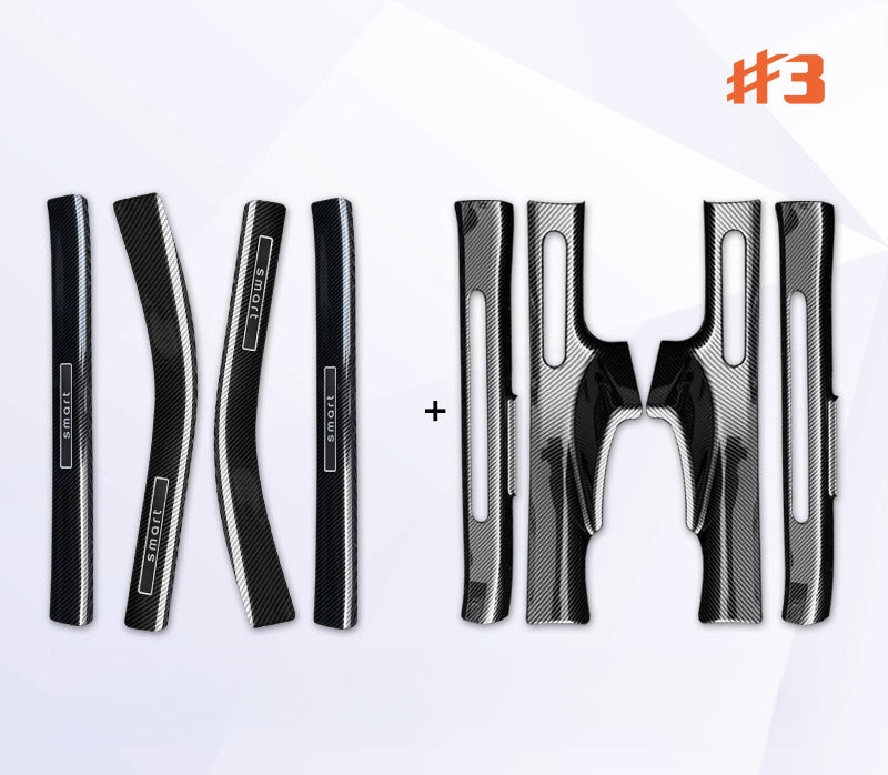 Car Door Sill Protectors – Carbon Fiber Style Anti For Smart #3