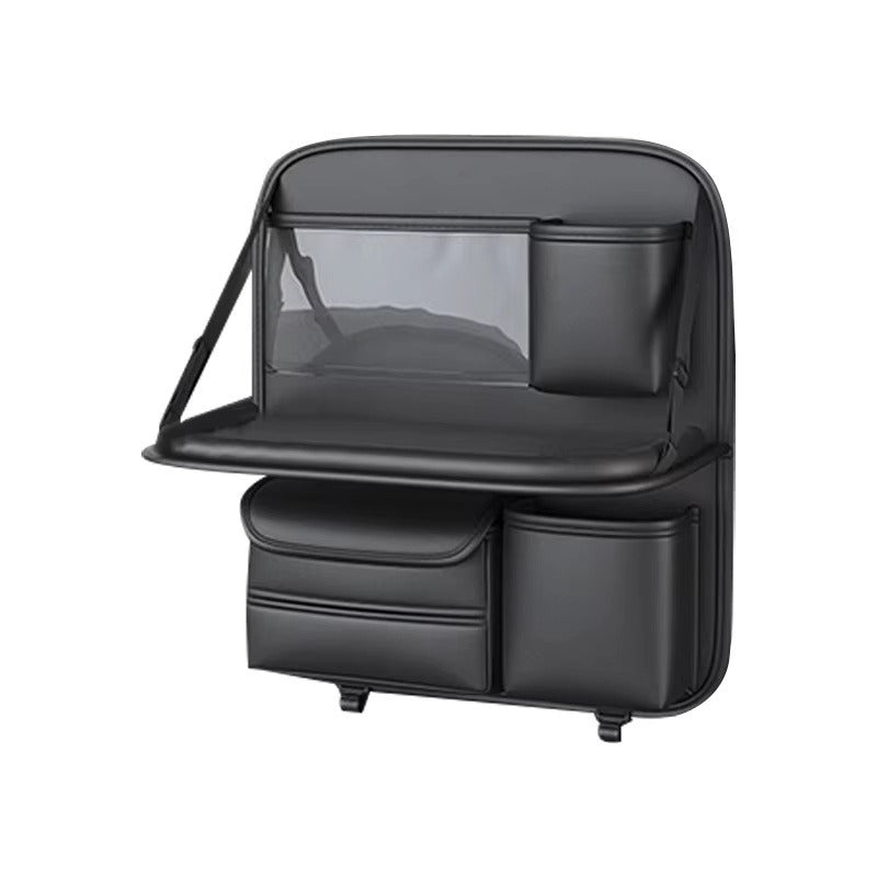 Car Seat Back Storage Organizer with Foldable Rear Tray