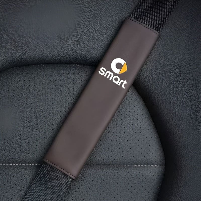 Car Seat Belt Shoulder Protector for Smart （2Pcs） Brown Evfuns