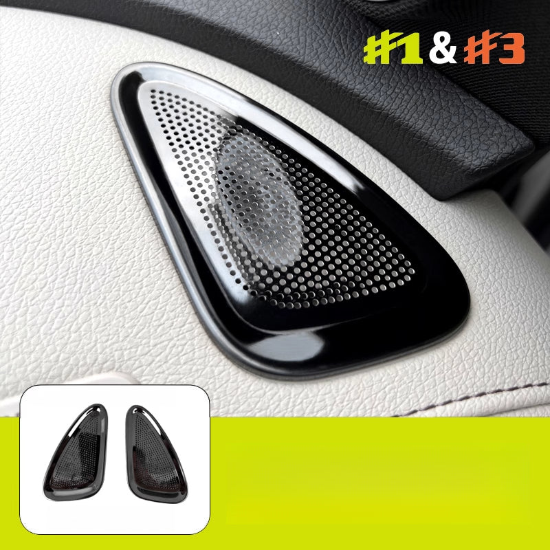 Smart # 1 & # 3 Dashboard Air Vent Cover Stainless Steel Trim #1#3 Instrument Triangle Air Vent Protective Cover