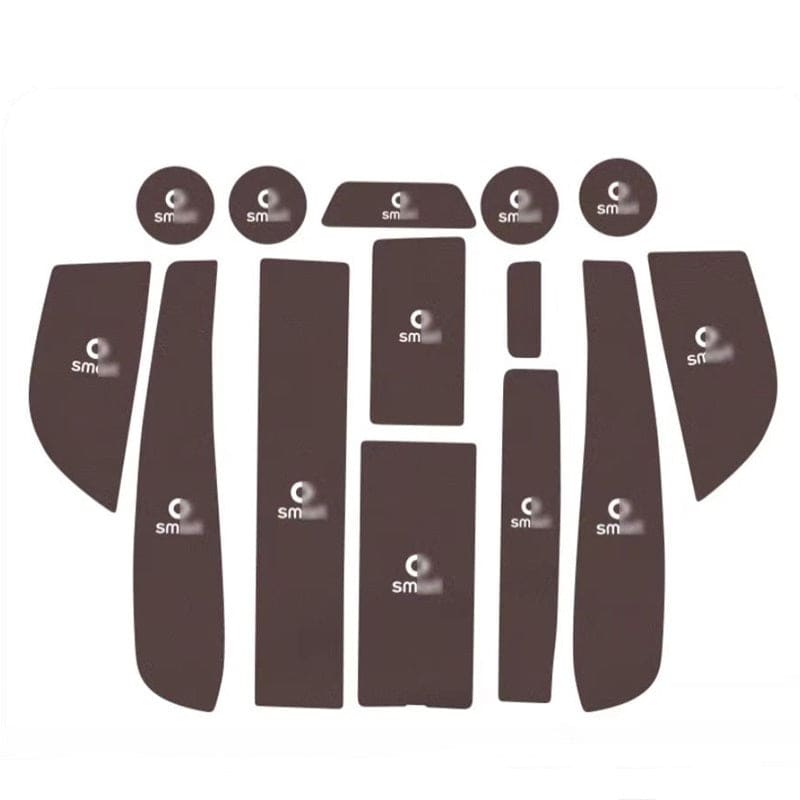 Center Armrest Pad for Smart #1 Full car mats-14Pcs / Brown Evfuns