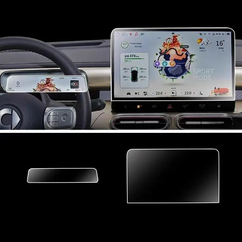 Center Control Tempered Film for Smart #1 Instrument panels + Central control Evfuns