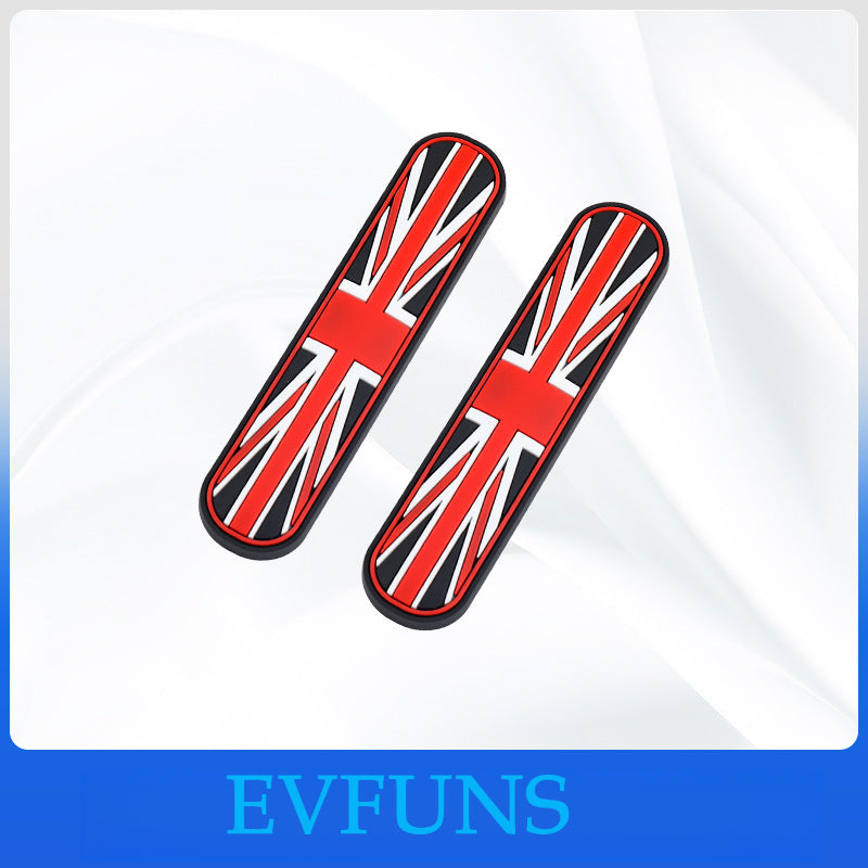 MINI Cooper Door Edge Guard Trim – Anti-Collision Decorative Strips Black Rice Style [2-Piece Set] Evfuns