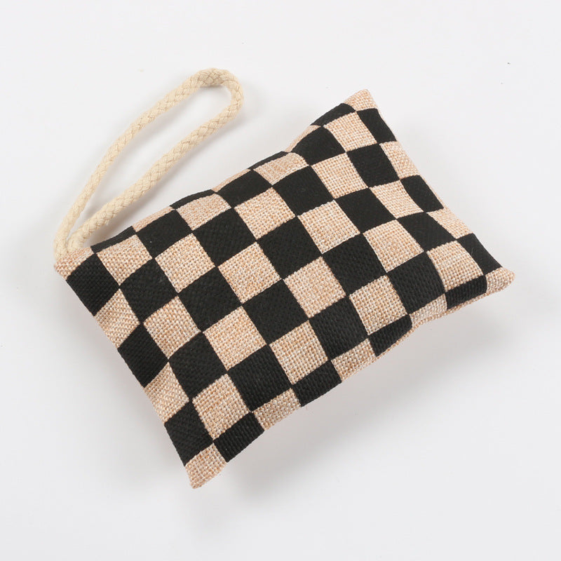 MINI Activated Charcoal Air Purifying Bag – Car Odor Eliminator Black and white grid (single price) Evfuns