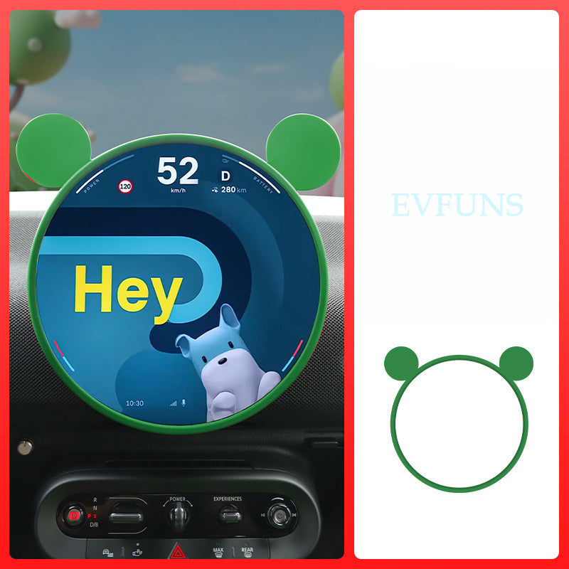 2025 MINI J01/J05 Navigation Screen Protector & Silicone Dashboard Cover Green Evfuns