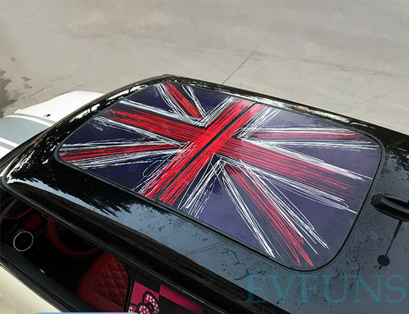 MINI Cooper Roof Sunroof Decal – Union Jack Perforated Roof Sticker for Countryman & More Evfuns