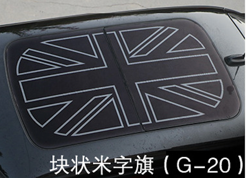 MINI Cooper Roof Sunroof Decal – Union Jack Perforated Roof Sticker for Countryman & More G20 Block Rice Flag Evfuns