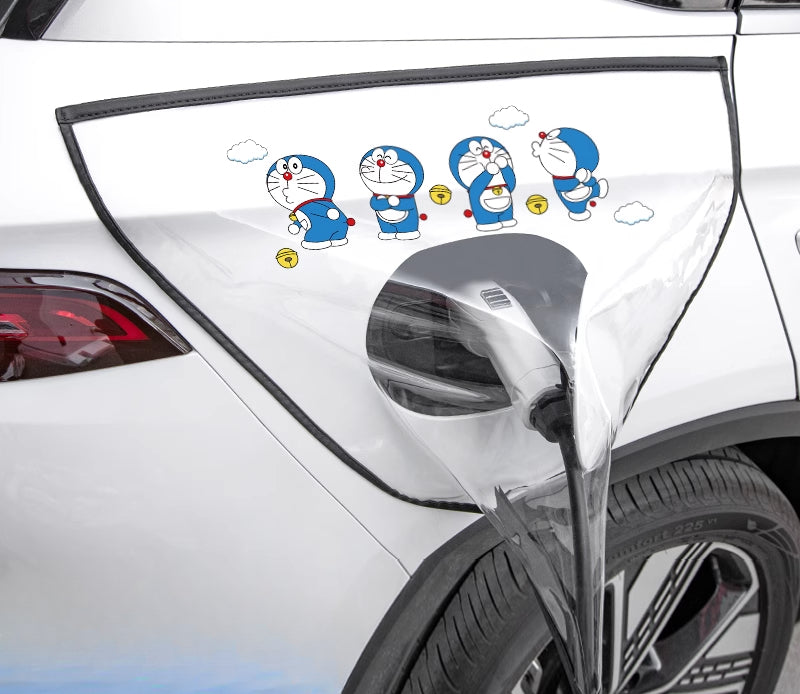 Smart # 5 EV Charging Port Rain Cover | Waterproof Protector [Photo Set - Doraemon Style] Charging Gun Rain Cover