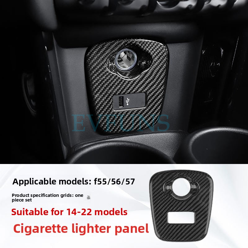 Carbon Fiber Air Vent Trim for MINI F55/F56 (2014–2021) F55/56/57 carbon fiber cigarette lighter panel Evfuns