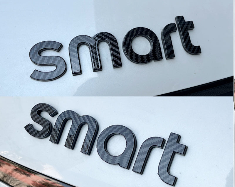 SMART Car Hood Letter Emblem & Badge Sticker – # 3/ # 1 / # 5Custom Body Decal Smart Letter Sticker (Front and Rear)