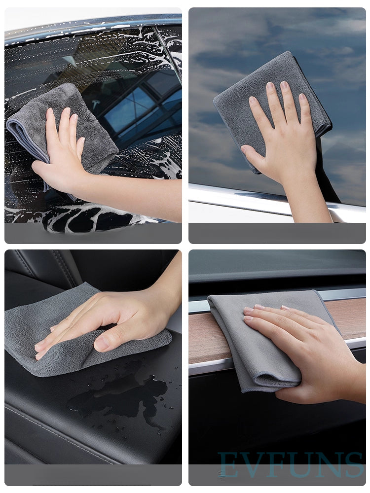 SMART Car Cleaning Towel – Microfiber Wash & Dry Cloth for Interior & Exterior Evfuns