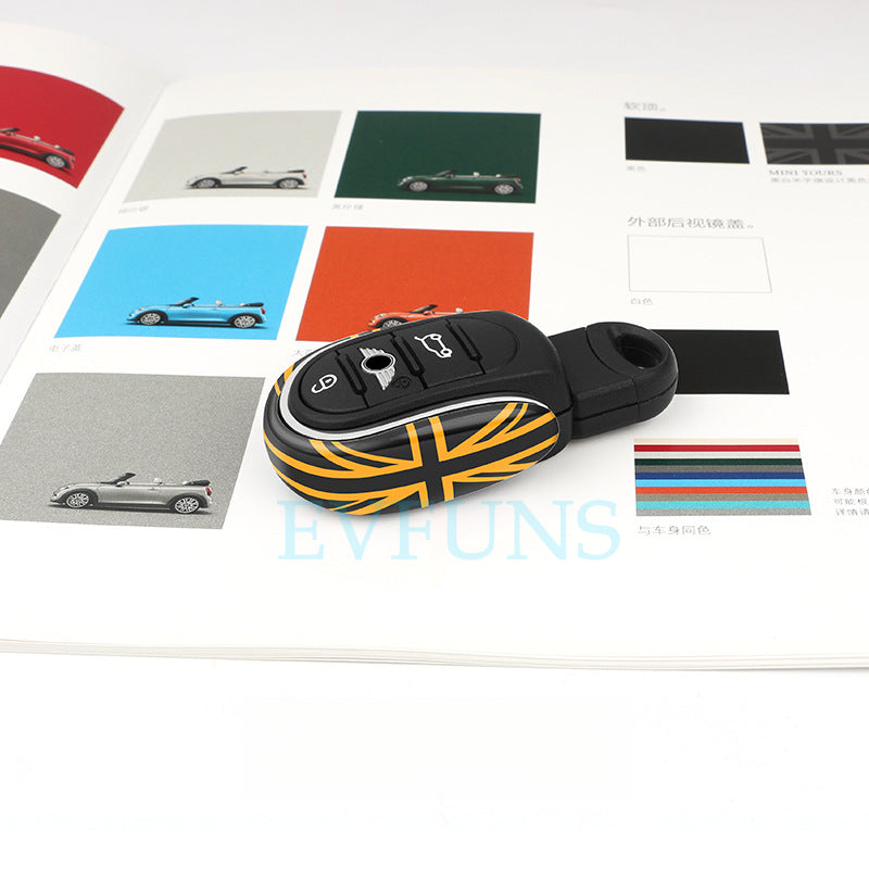 MINI Cooper Key Cover for F55 F56 F60 – Union Jack U-Shaped Key Shell Evfuns