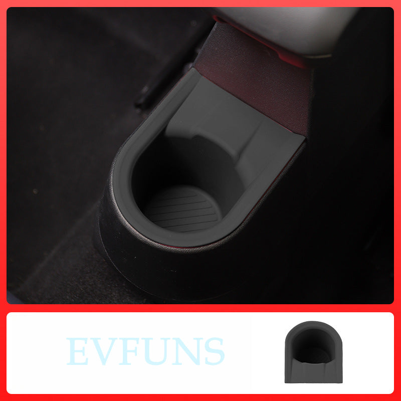MINI Cooper F65/F66 Center Console Silicone Pad – Interior Protection Mat Rear Drain Cup Slot [Black] Special F65/66