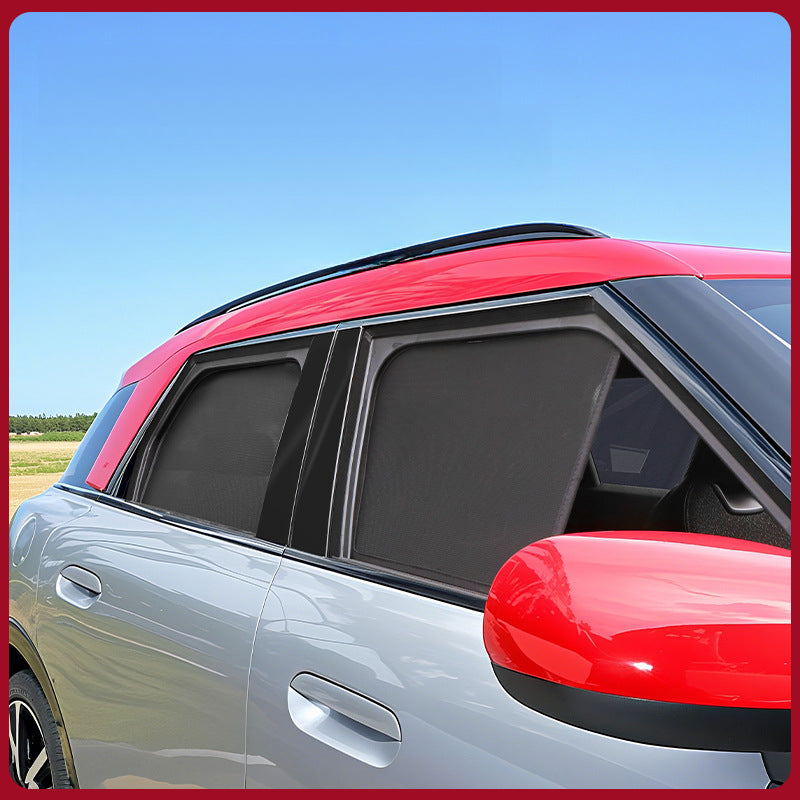 Car Sunshade Curtain – Magnetic Mesh Window Sun Protection & Heat Insulation Evfuns