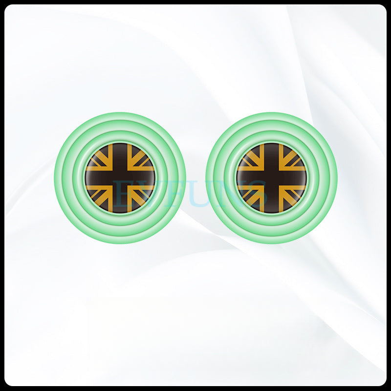 MINI Cooper Door Shock Absorber Pads Car Door Shock Absorber Pads [Golden Rice] Luminous Style (Pair) Evfuns