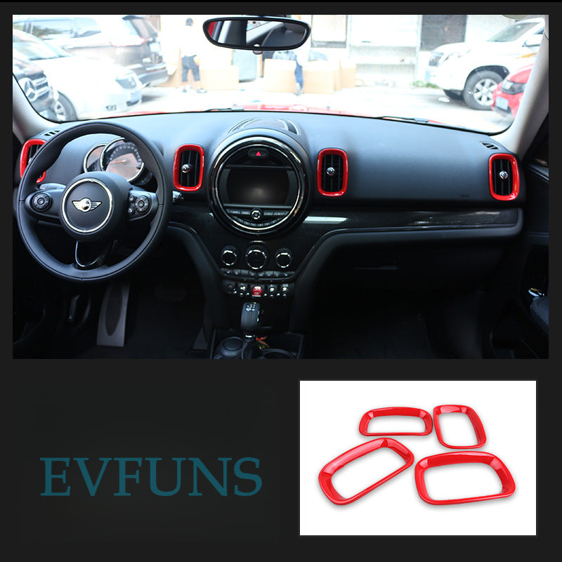 MINI Countryman F60 Air Vent Dashboard Trim – Interior Upgrade [Air outlet] Red Evfuns