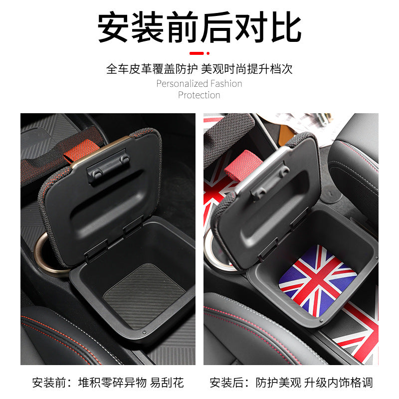 MINI JCW / Countryman U25 Leather Anti-Slip Cup Holder & Door Slot Mats Evfuns