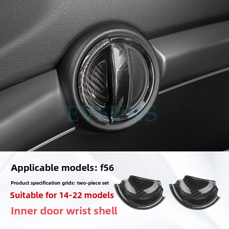 Carbon Fiber Air Vent Trim for MINI F55/F56 (2014–2021) F56 Carbon Fiber Interior Door Handle [Pair] Evfuns
