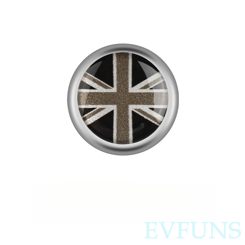 MINI Cooper Car Hook | Aluminum Alloy Adhesive Utility Hanger [Black and Gray Rice Flag] One Evfuns